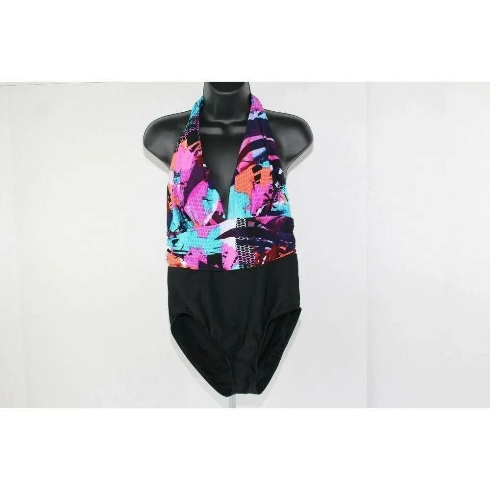 ladies Aqua Green one piece swimsuit size M